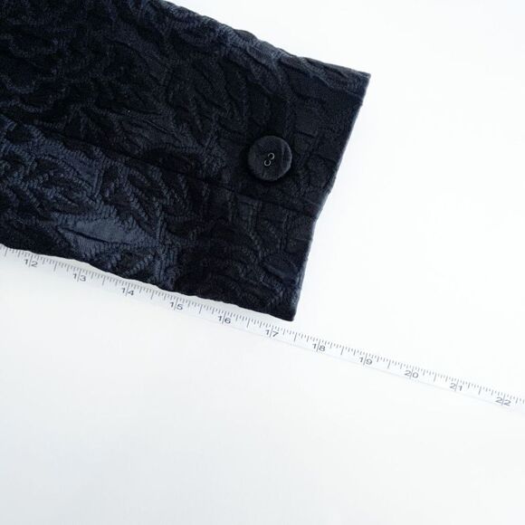 Alfani St. Moritz Womens Blazer Jacket Embellished Floral Brocade Black Size 4 - Picture 10 of 10